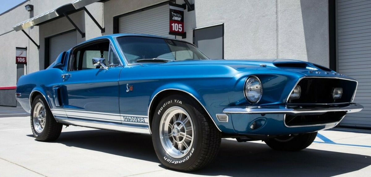 1968 SHELBY GT500 KR 4 SPEED ACAPULCO BLUE - Classic Shelby 1968 for sale