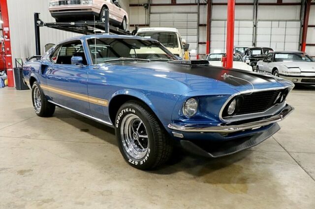 1969 Ford Mustang Mach 1 6376 Miles Acapulco Blue Coupe 351ci V8 ...