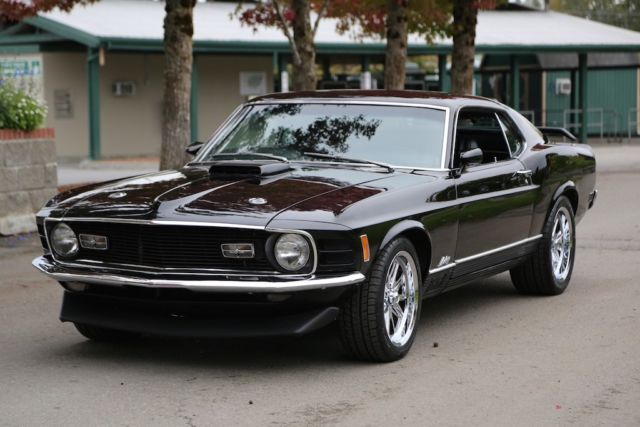 1970 Ford Mustang Mach 1 - Raven Black 351 Cleveland Shaker Hood ...