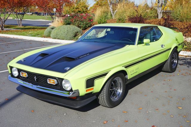 1971 Ford Mustang Boss 429 1,060 Miles Grabber Lime Manual - Classic ...