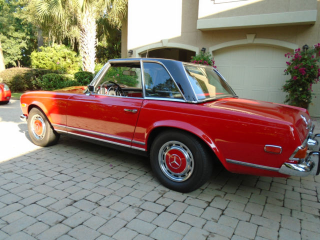 1971 Mercedes Benz 280 SL Red Convertible Hard and Soft ...