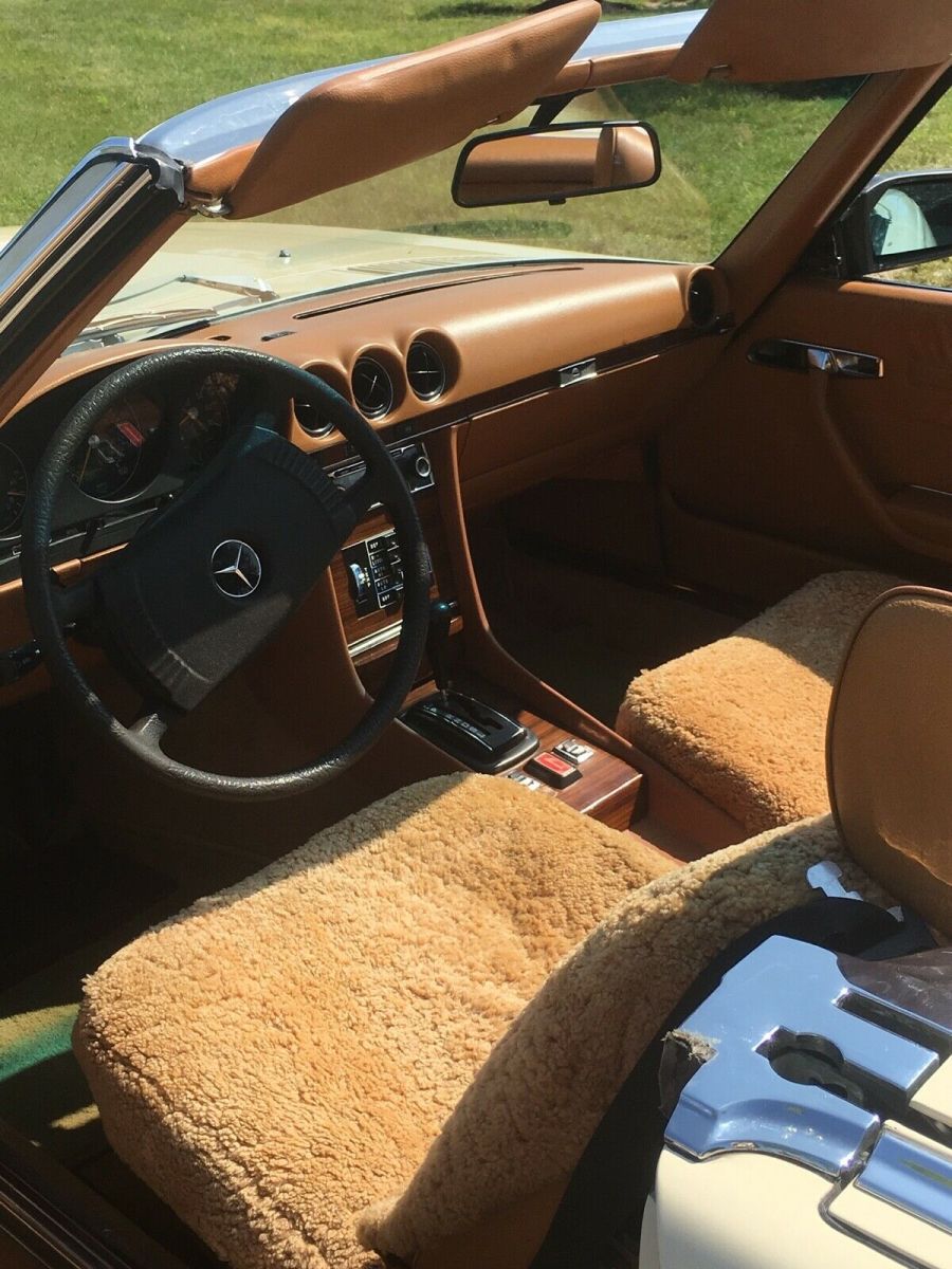 thumbnail image 2 of KOJEM Tan Soft Top Convertible Roof For Mercedes-Benz R107 280SL 450SL 380SL 560SL (1972-1989) – Sailcloth Vinyl 2 of 5