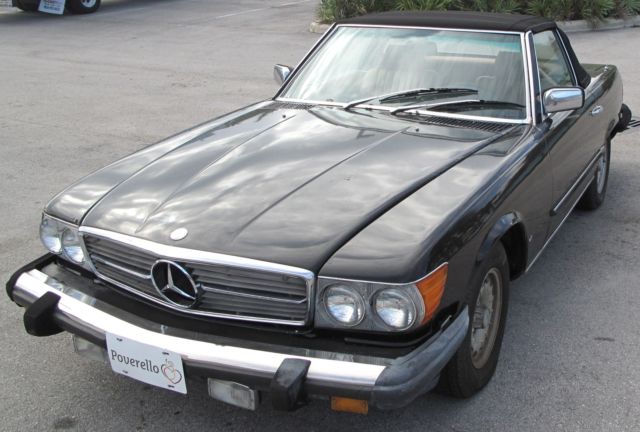1984 Mercedes 380SL Soft Top Convertible - Automatic - Black on Black ...