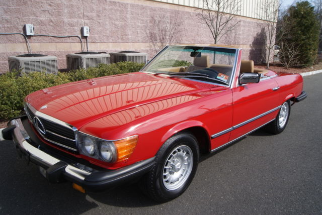 1985 Mercedes-Benz 380SL 14,388 Miles R107 Signal Red/Palomino Leather ...