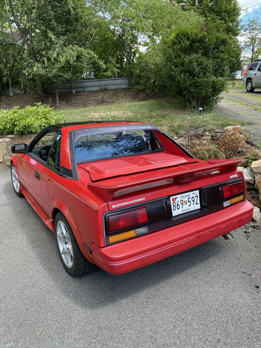 1988 Toyota MR2 Coupe Red RWD Manual T-BAR S/C - Classic Toyota MR2 ...