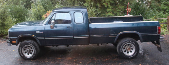 1992 Dodge Diesel Pickup W250 club cab 4x4 - Classic Dodge Ram 2500 ...