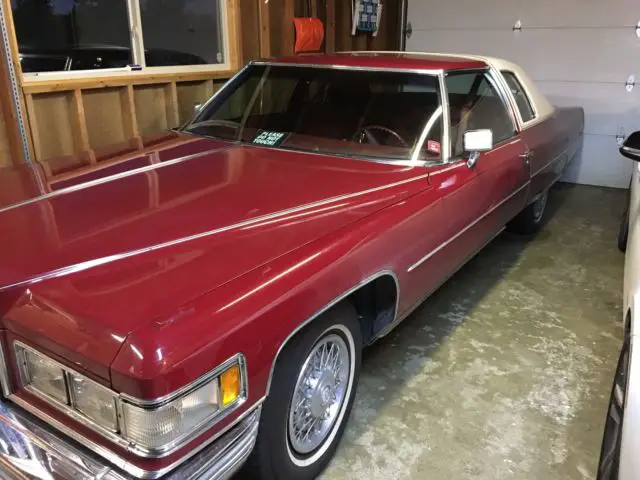 75 Cadillac Coupe DeVille, 2 door, burgandy, features that were ...