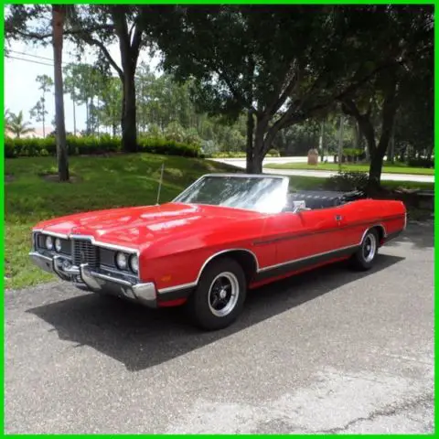 BEAUTIFUL Red 72 Ford LTD Classic Automatic Convertible RWD 400 cid V8 ...