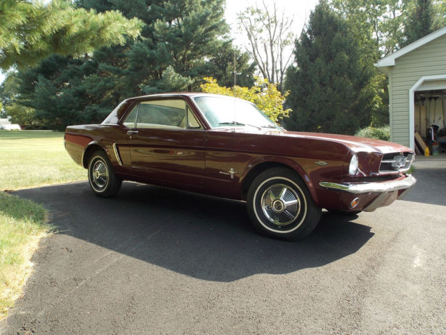 1965 Mustang 289 Vintage Burgundy