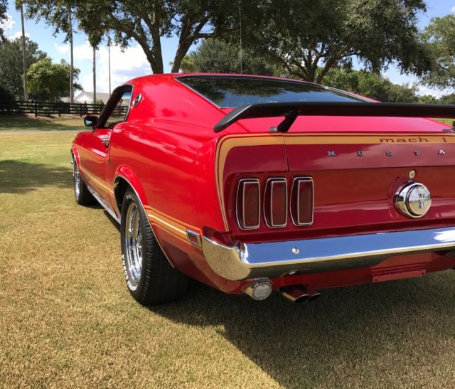 STUNNING 1969 FORD MACH 1 CANDY APPLE RED 351 MUSTANG - Classic Ford ...