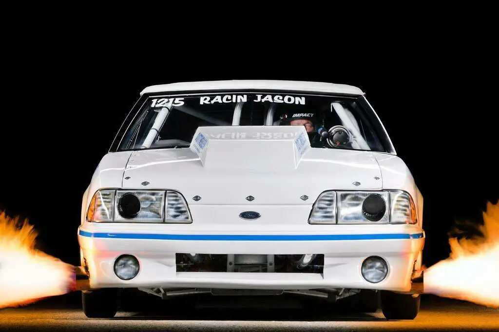 World Famous Racin Jason 1987 Ford Mustang Gt Twin Turbo Drag Racing Fox Body Classic Ford